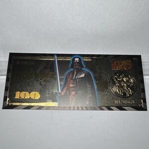 Star Wars Darth Vader Gold/Black Foil Plated Banknote Novelty Note